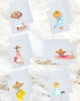 Gal In Hats Stationery and Notecard Set