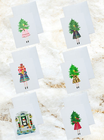 Christmas Girls Glitter Stationery