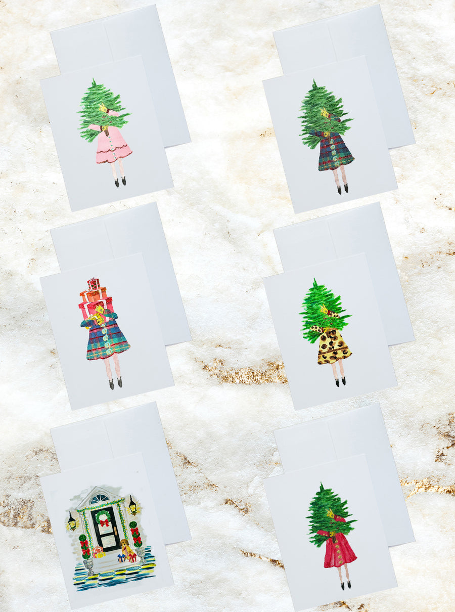 Christmas Girls Glitter Stationery