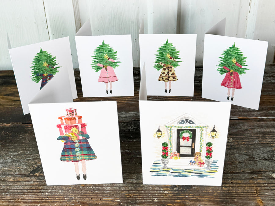 Christmas Girls Glitter Stationery