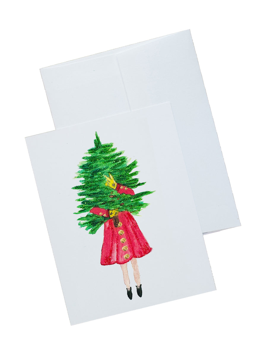 Christmas Girls Glitter Stationery