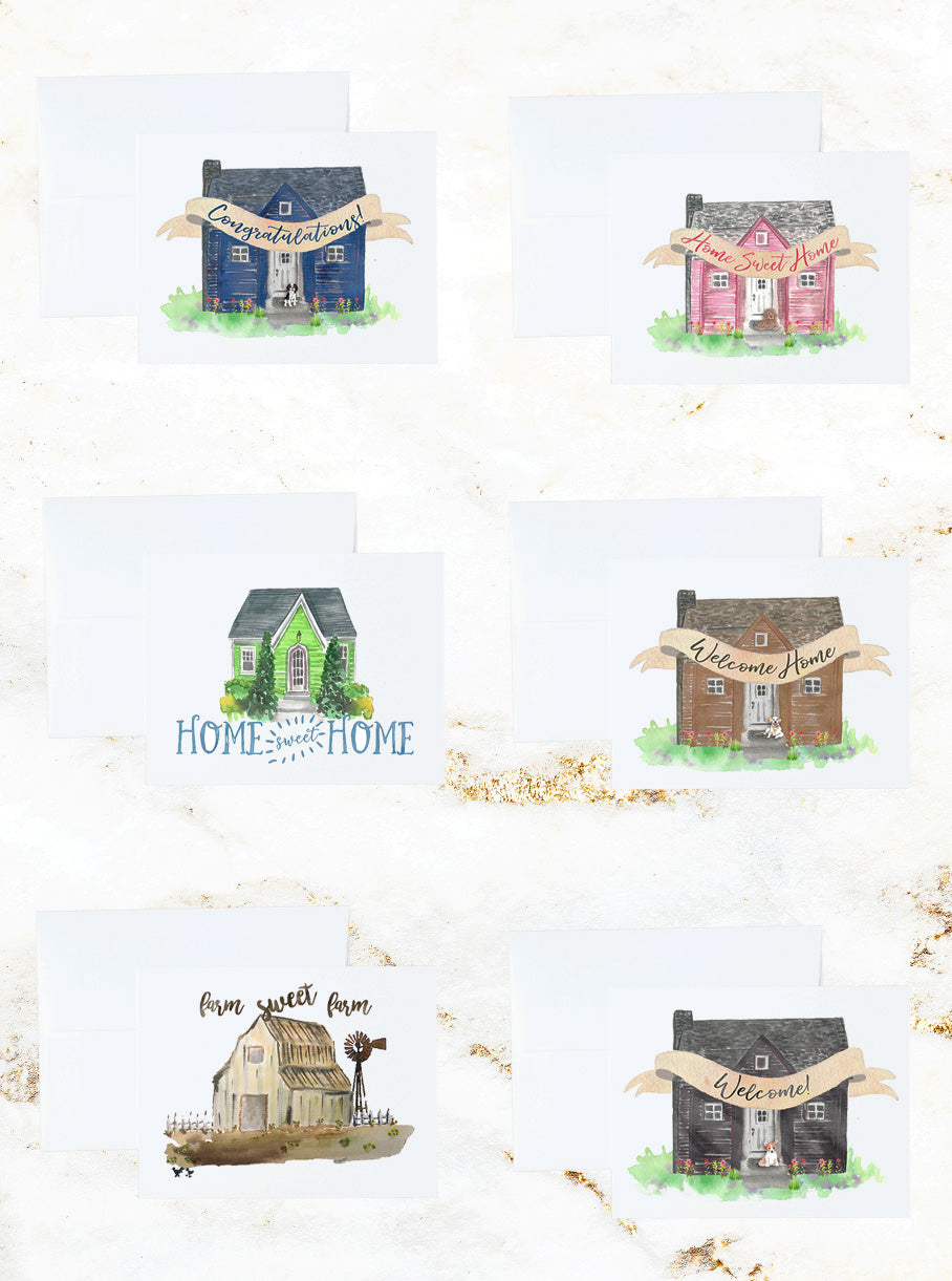 Home Sweet Home Stationery and Notecard Set