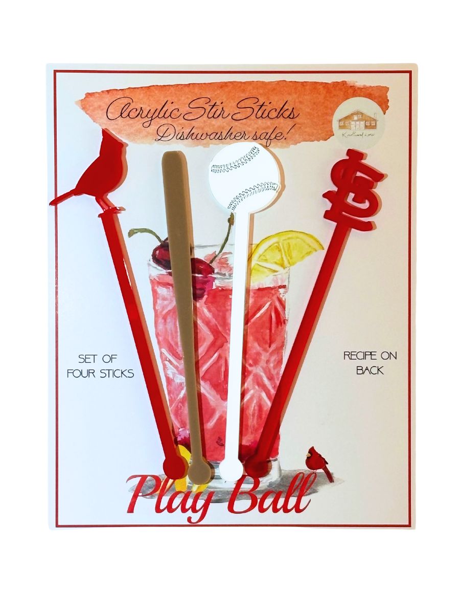 St. Louis Cardinals Cocktail Acrylic Stir Sticks