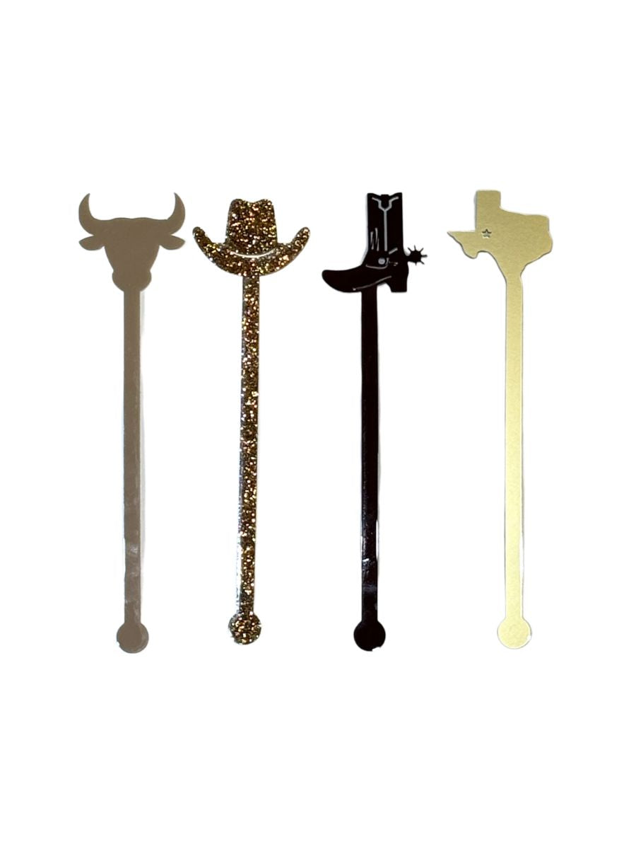 Cowboy Carajillo Texas Acrylic Stir Sticks