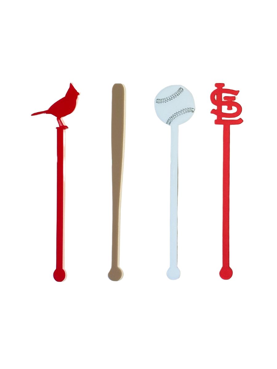 St. Louis Cardinals Cocktail Acrylic Stir Sticks