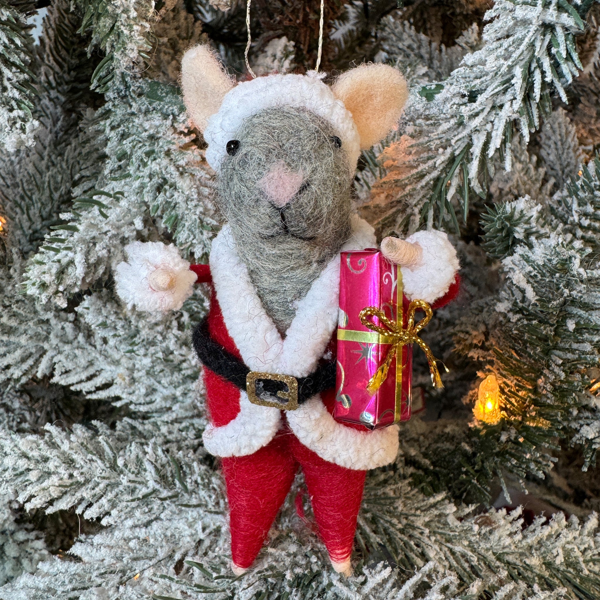 Santa Claus & Elf Mouse Ornament