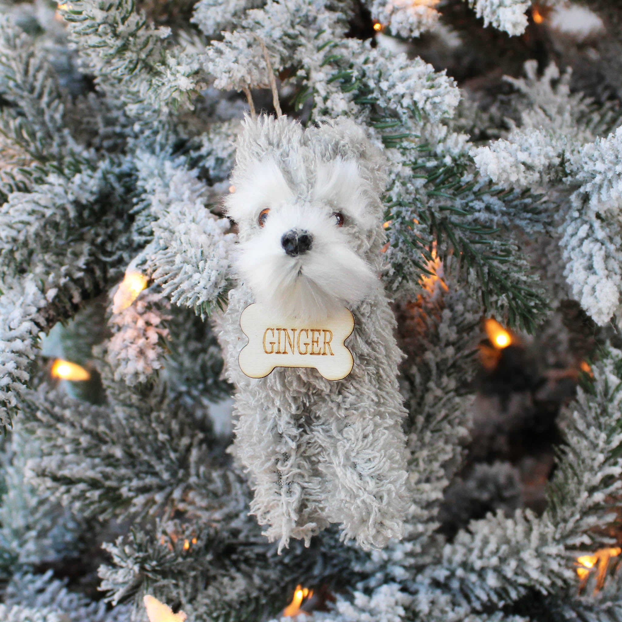 Personalized Schnauzer Dog Ornament