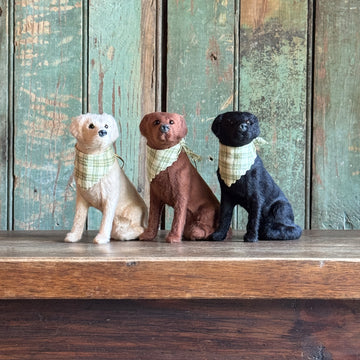 Sitting Labrador Retriever With Bandana  Ornament