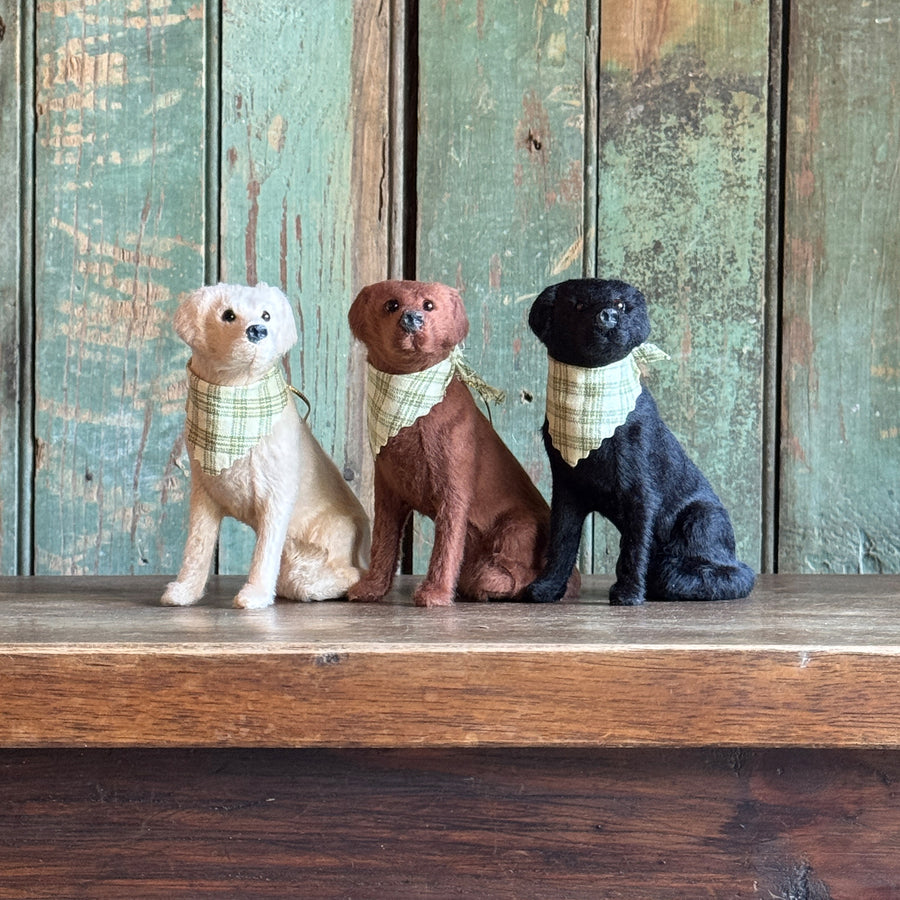 Sitting Labrador Retriever With Bandana  Ornament