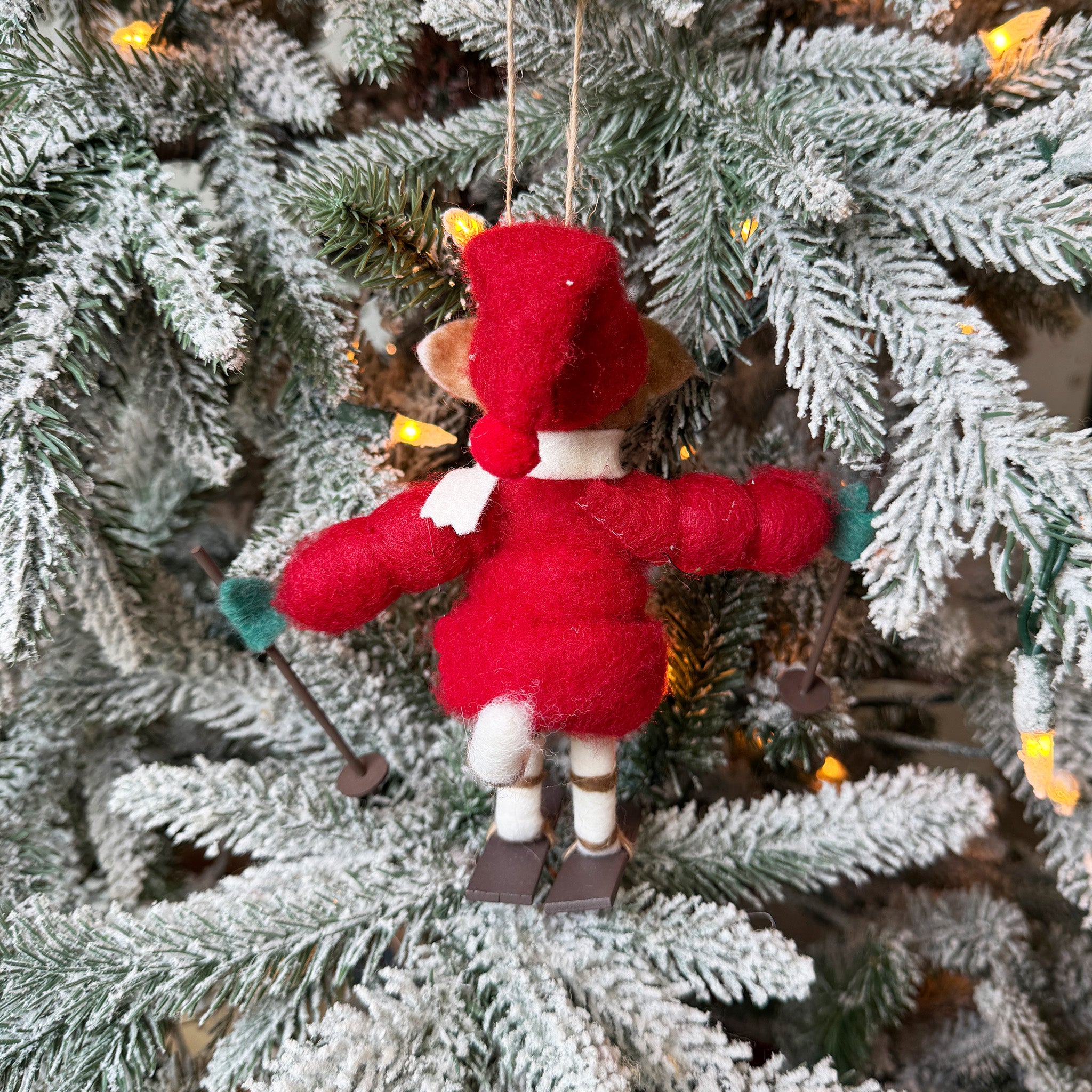 Skiing Kitty Ornament