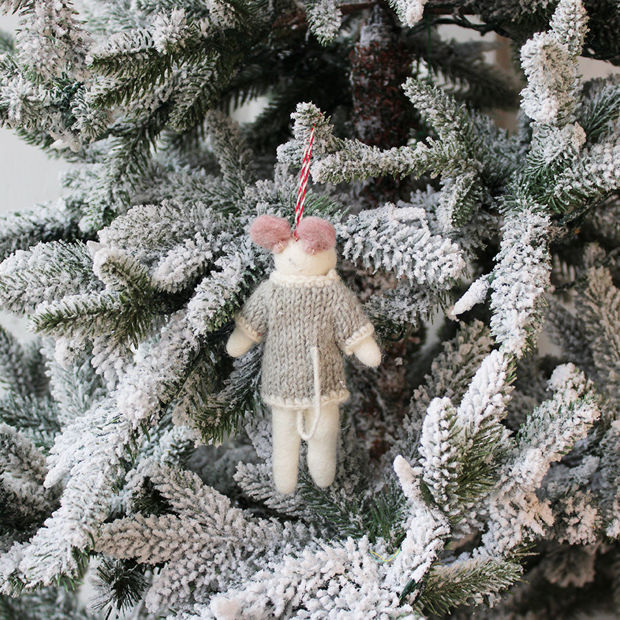Snowman - Sweater Mice Ornament