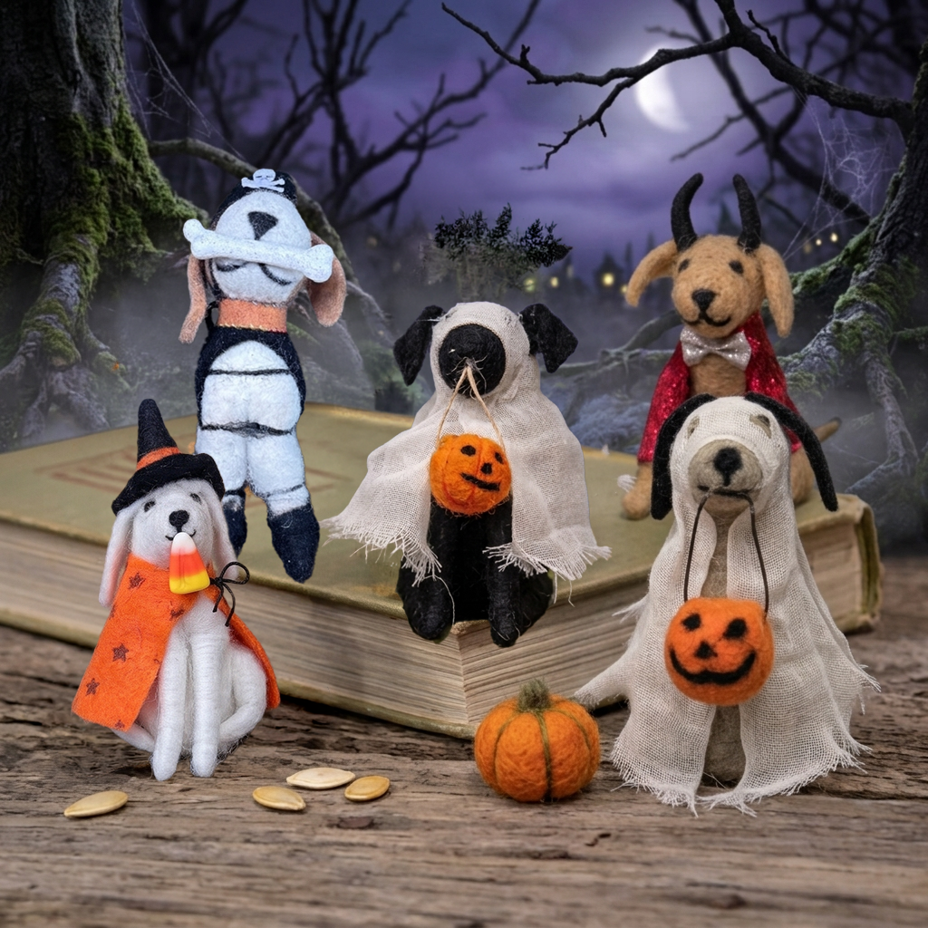 Spooky Pup Costume Halloween Ornament