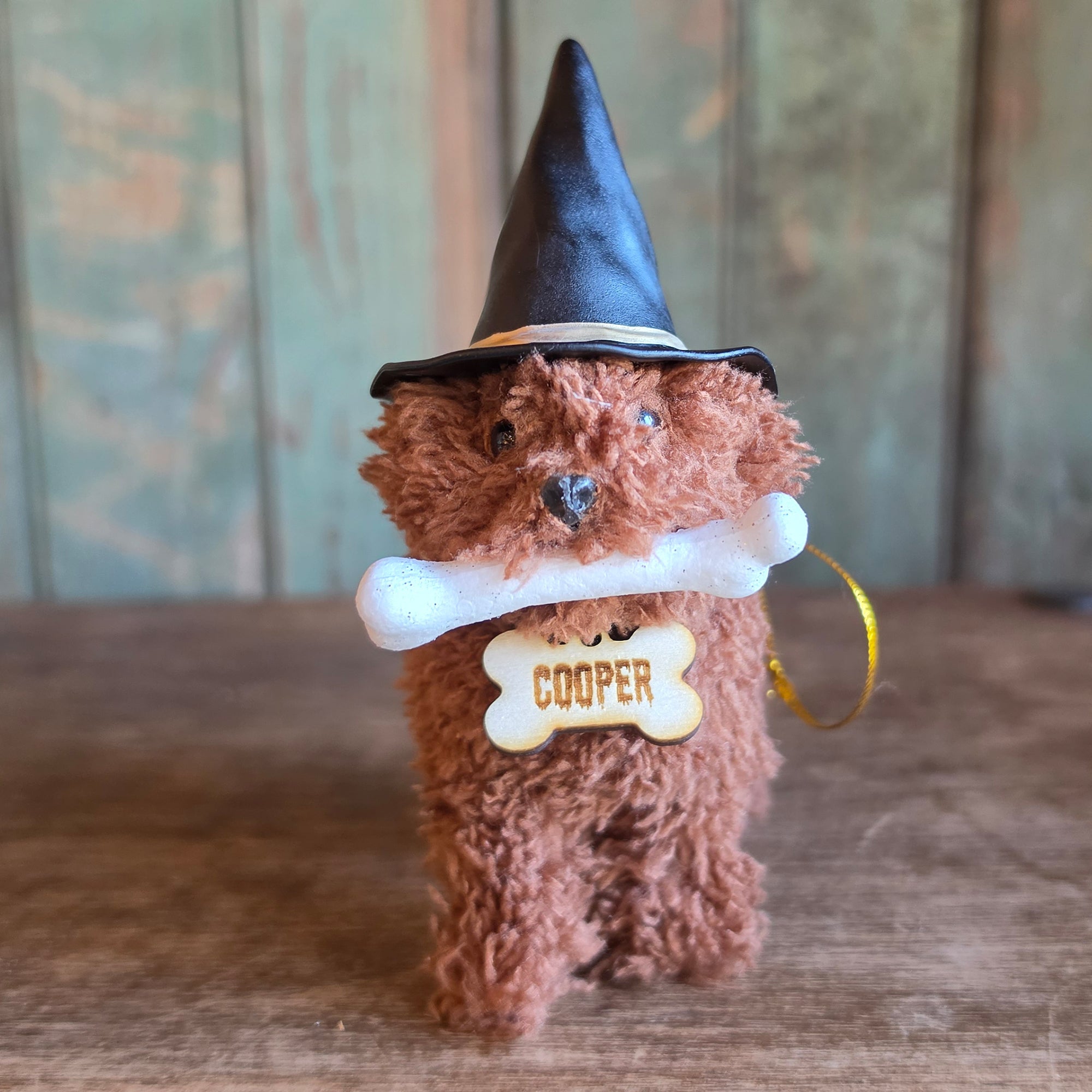 Personalized Spooky Doodle Dog Halloween Ornament
