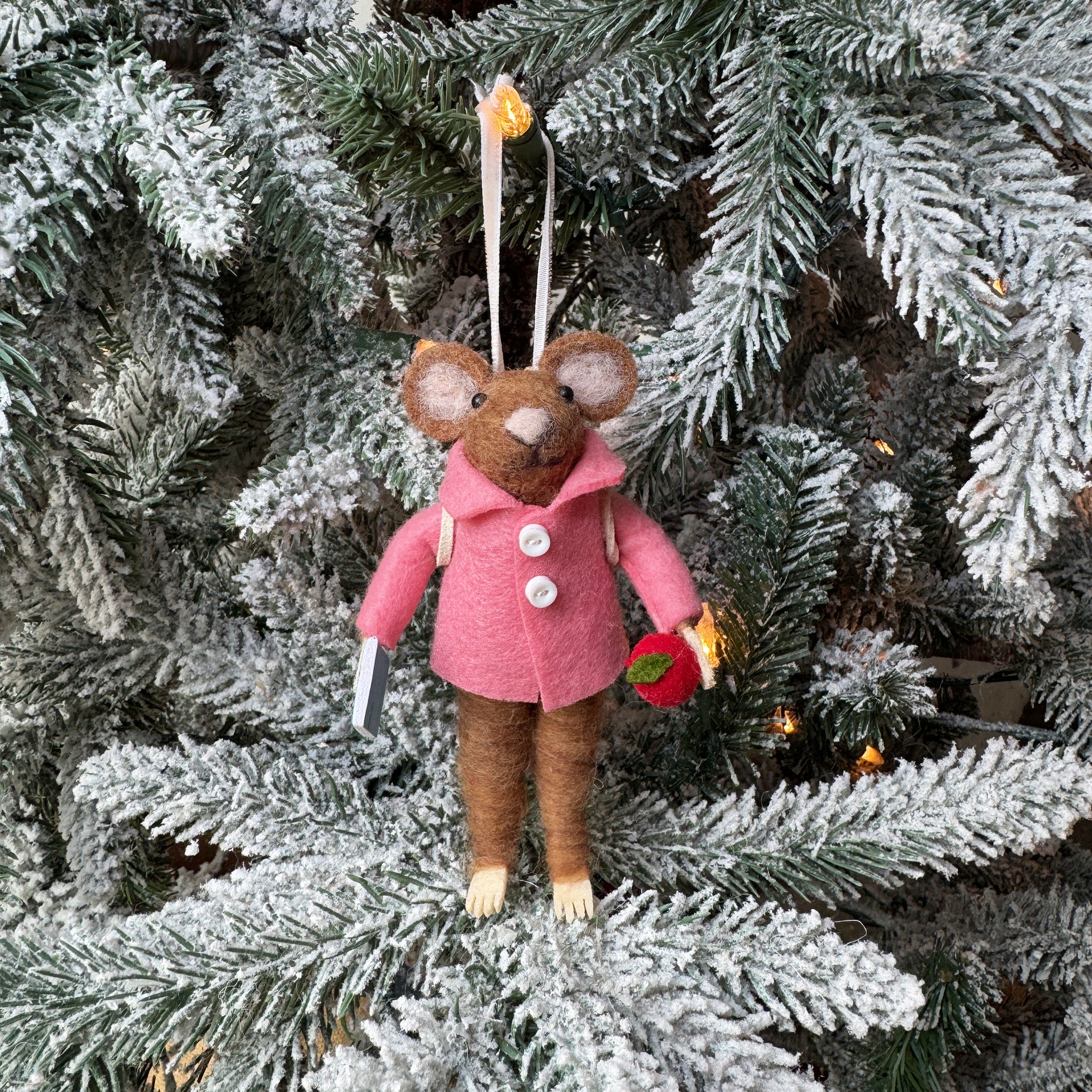 Student With Backpack Mouse Ornament