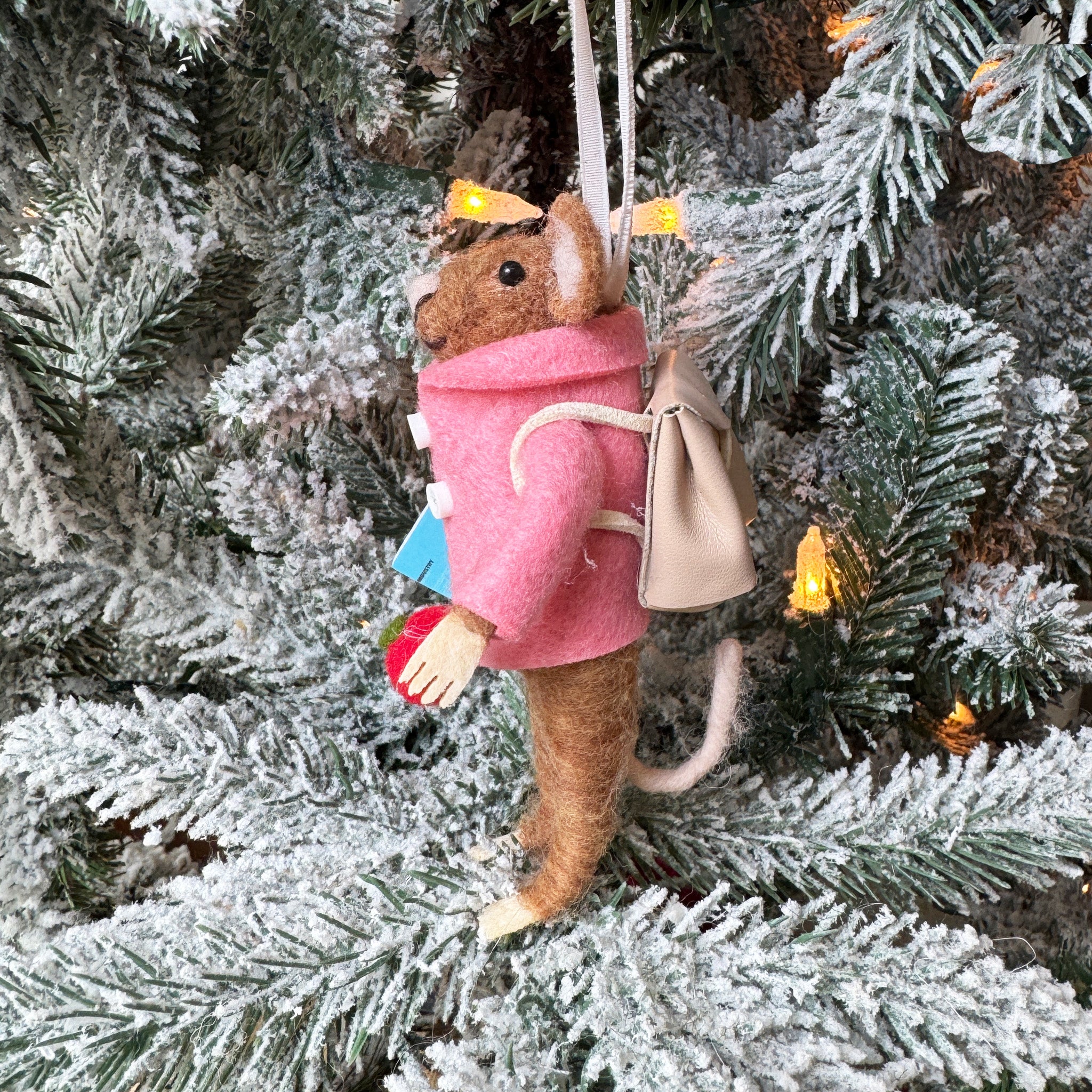 Student With Backpack Mouse Ornament
