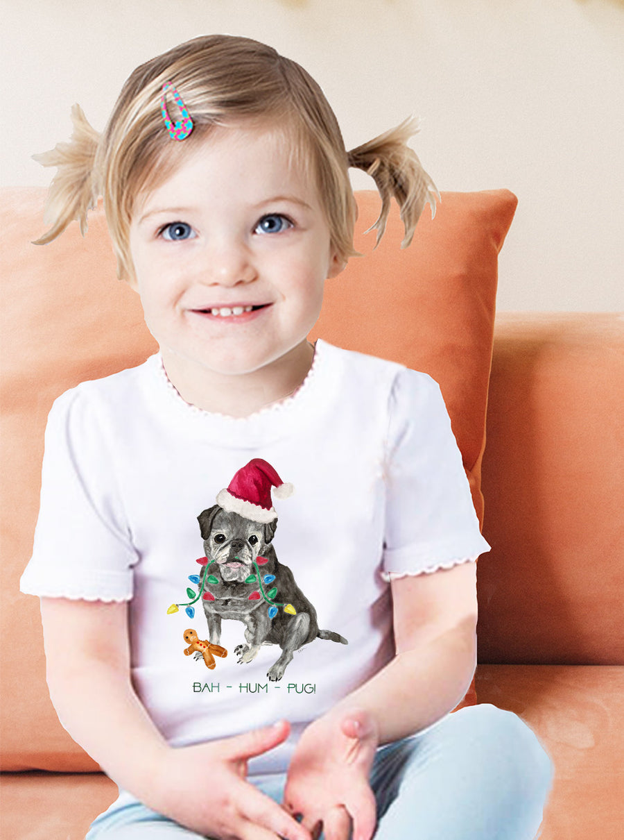 Bah Hum Pug Toddler Tee