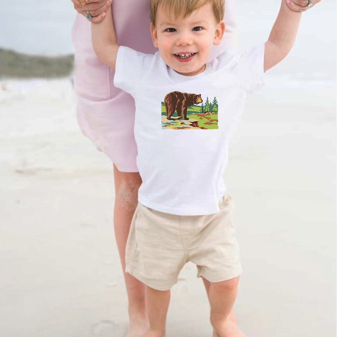 Bear On Cliff Toddler Tee