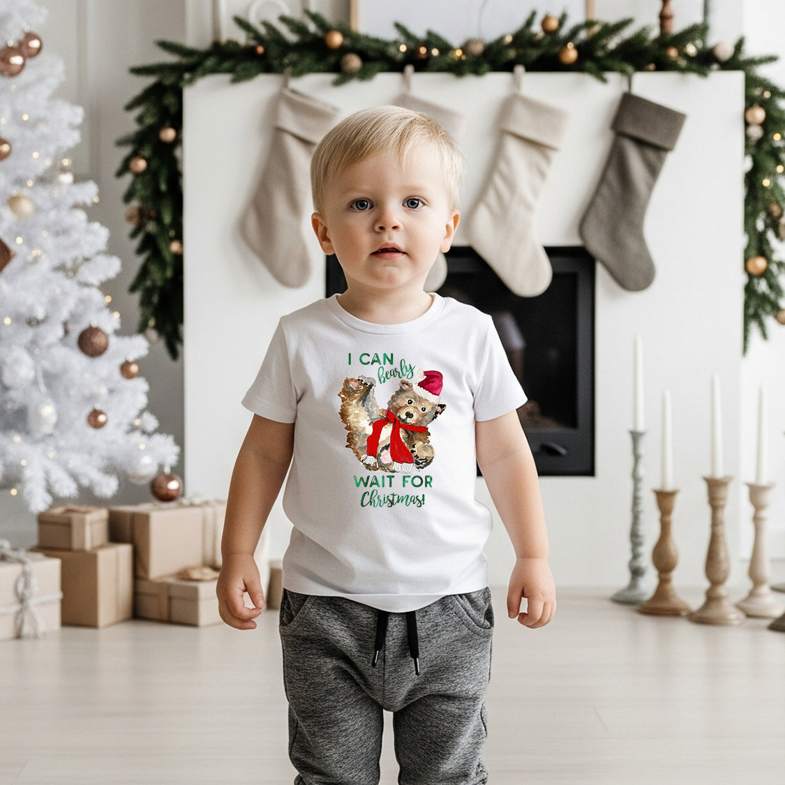 I Can Bearly Wait For Christmas Child's Tee