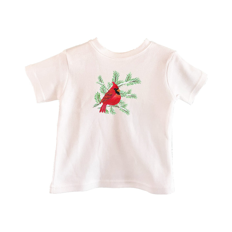 Cardinal On Snowy Branch Toddler Tee