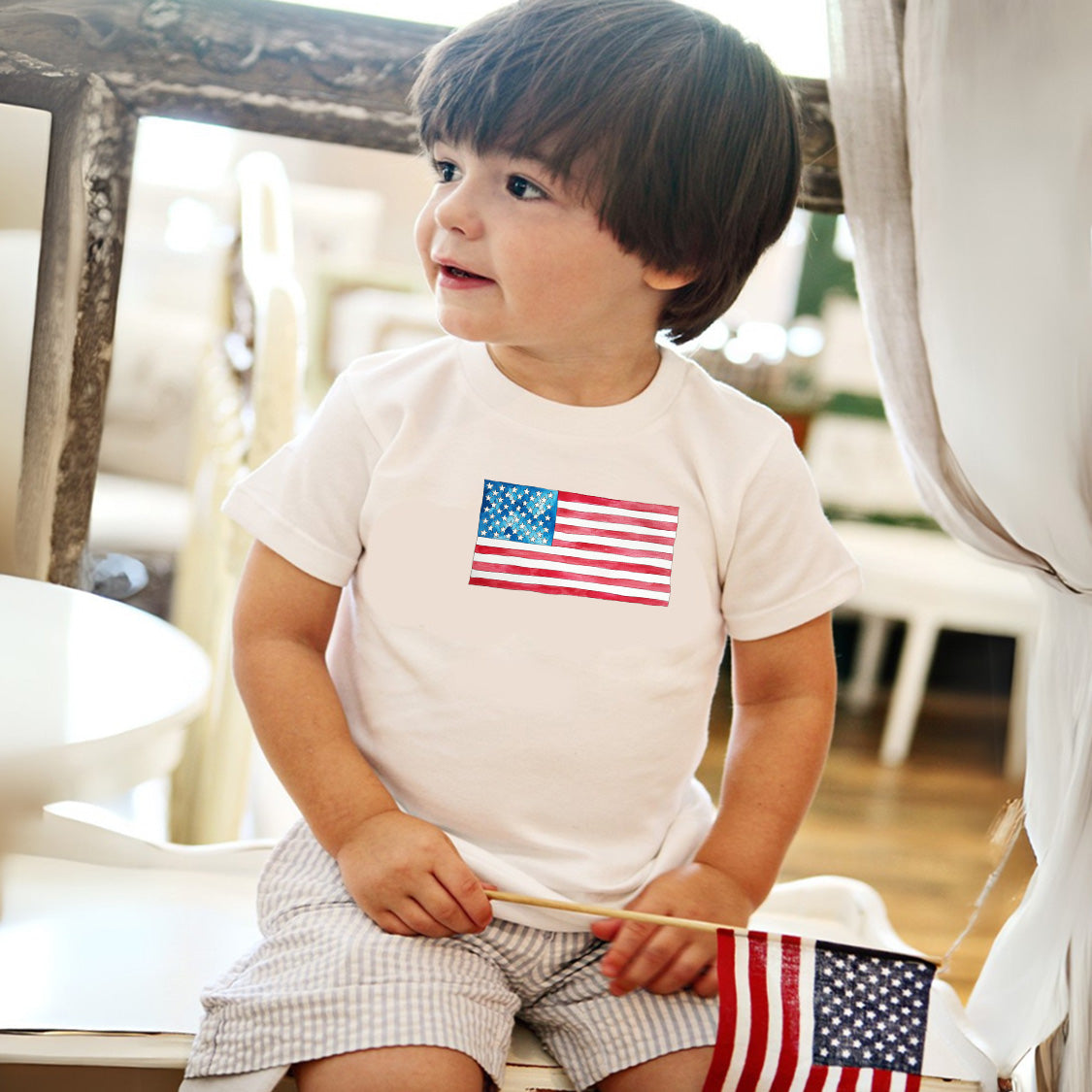 American Flag Toddler Tee