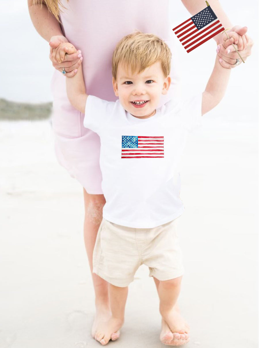 American Flag Toddler Tee