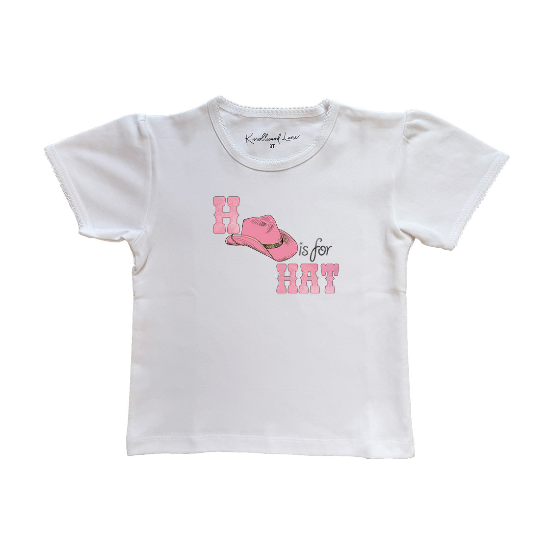 H Is For Hat Pink Toddler Tee