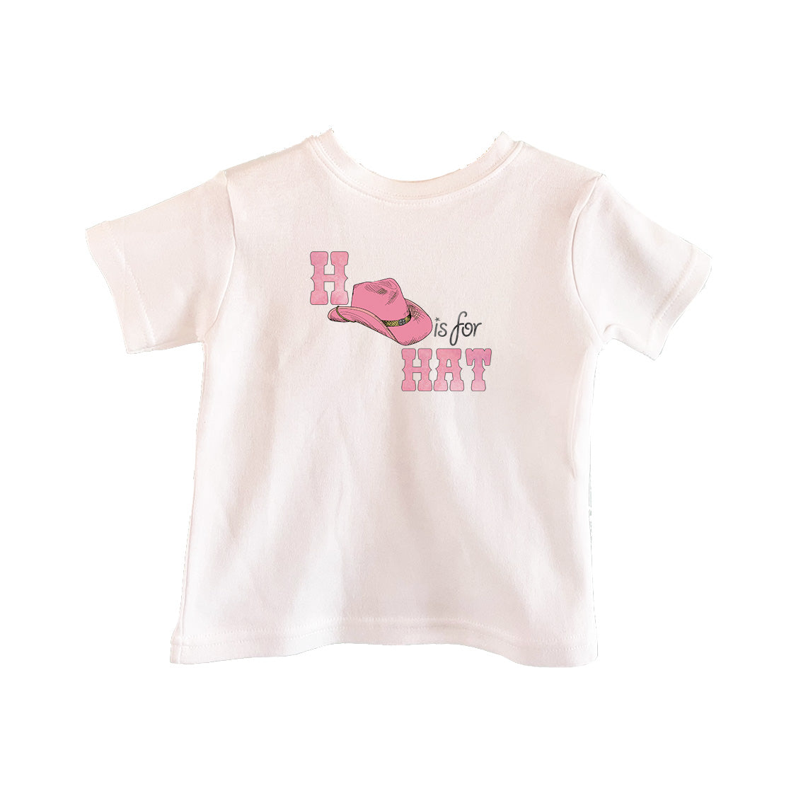 H Is For Hat Pink Toddler Tee