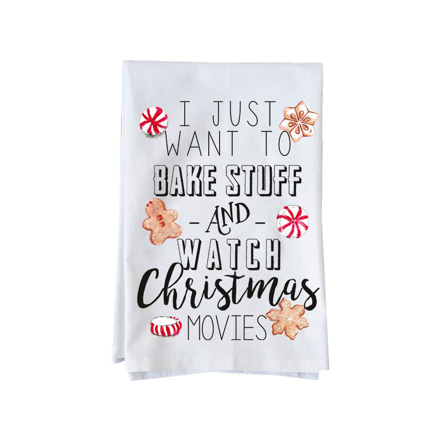 Bake Stuff & Watch Movies Kitchen Towel