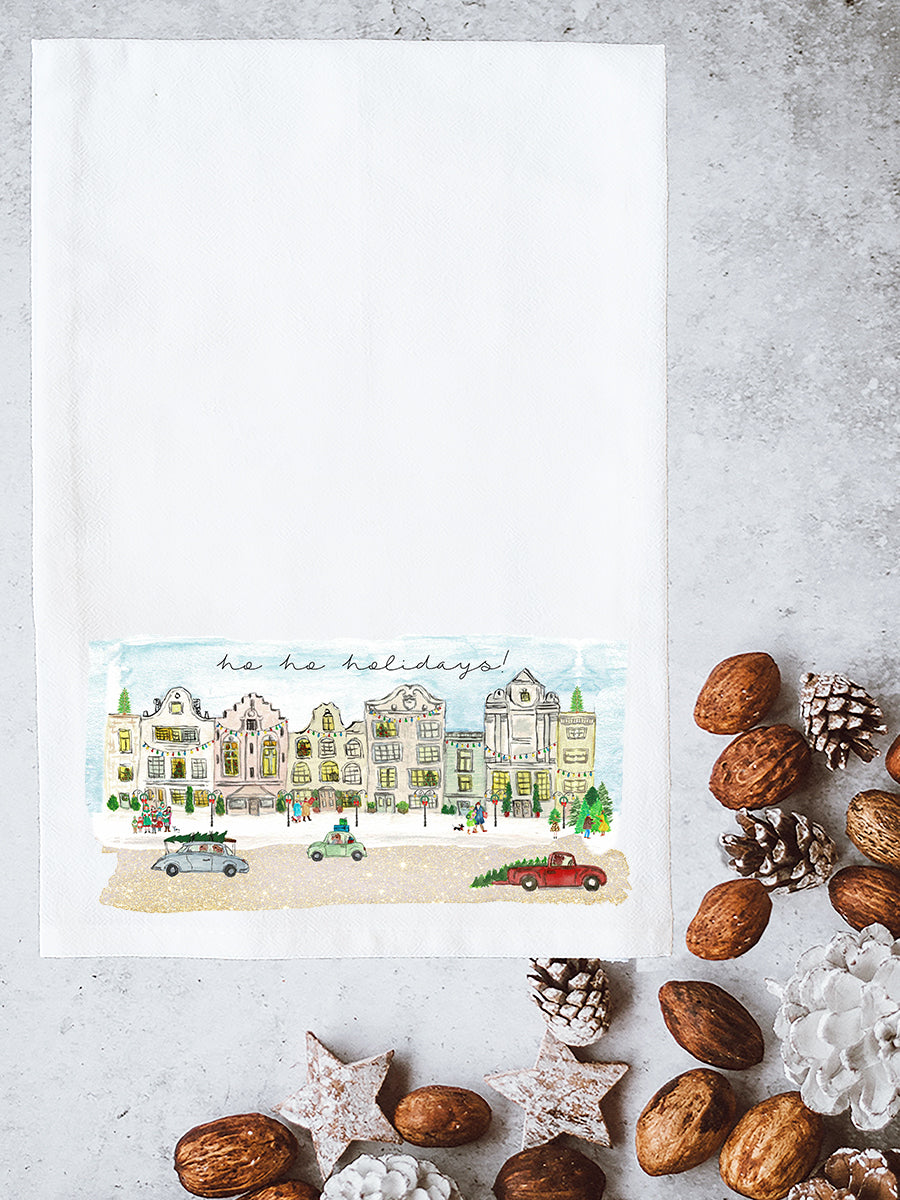 Holidays Cityscape  Kitchen Towel