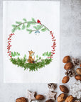 December Wreath with Options Kitchen Towel