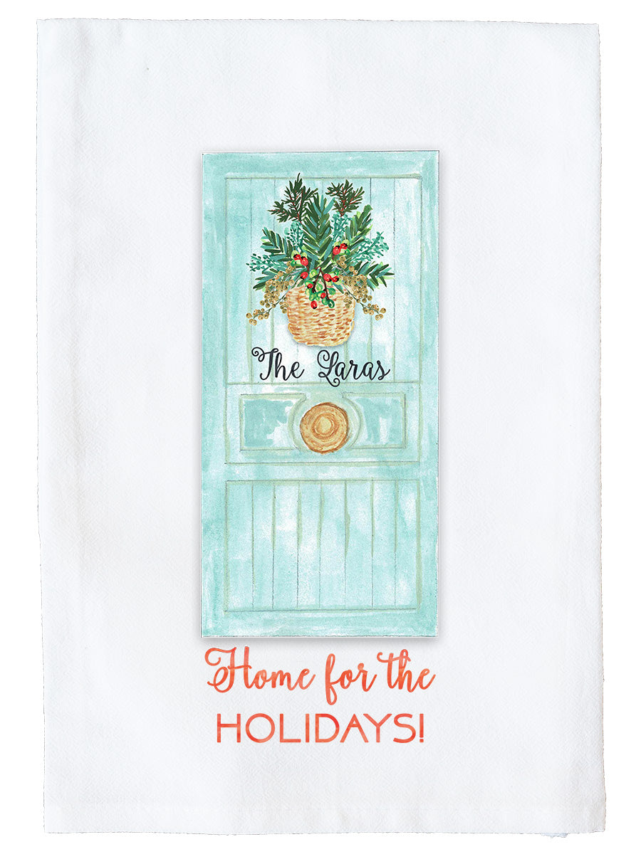 Home for the Holidays Door Kitchen Towel