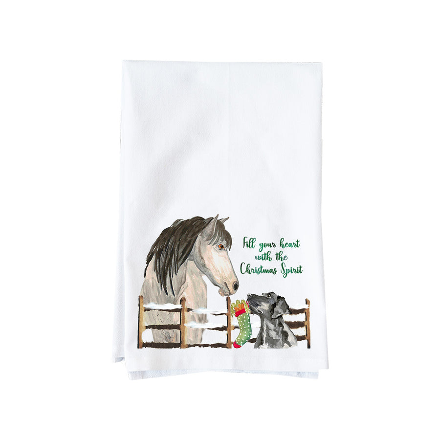 Fill Your Heart With The Christmas Spirit Kitchen Towel