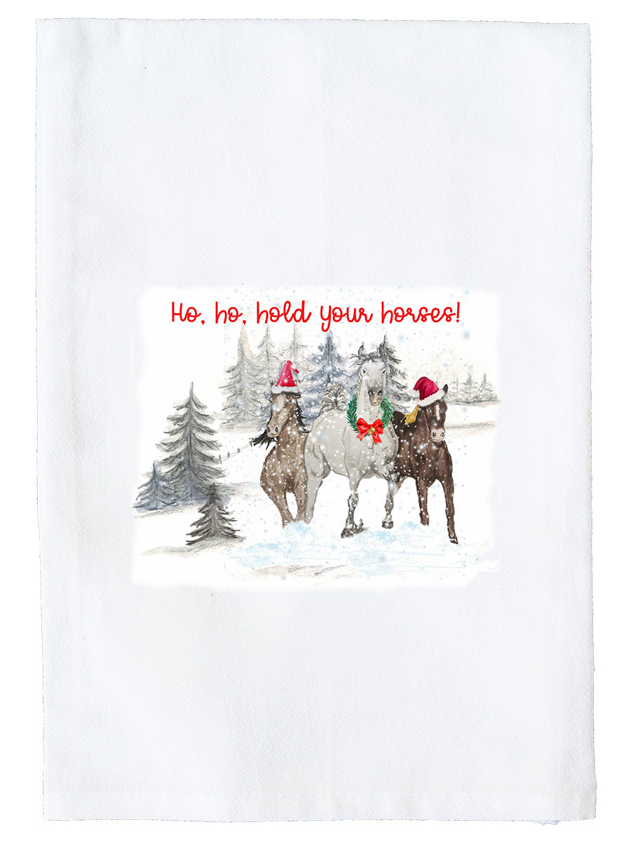 Ho Ho Hold Your Horses Kitchen Towel