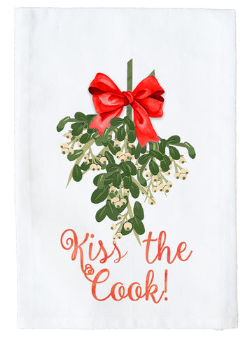 Kiss The Cook Mistletoe Kitchen Towel