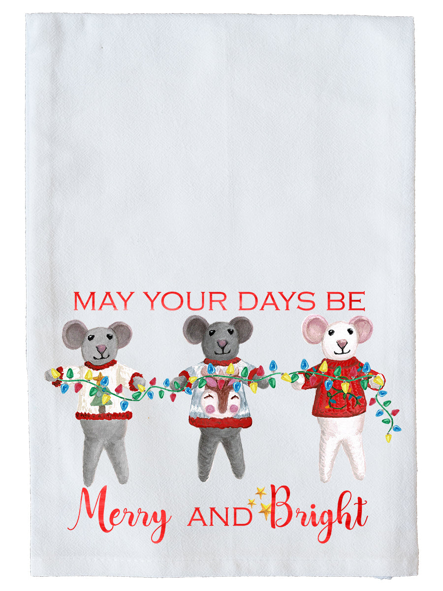 Mouse Merry and Bright  Kitchen Towel