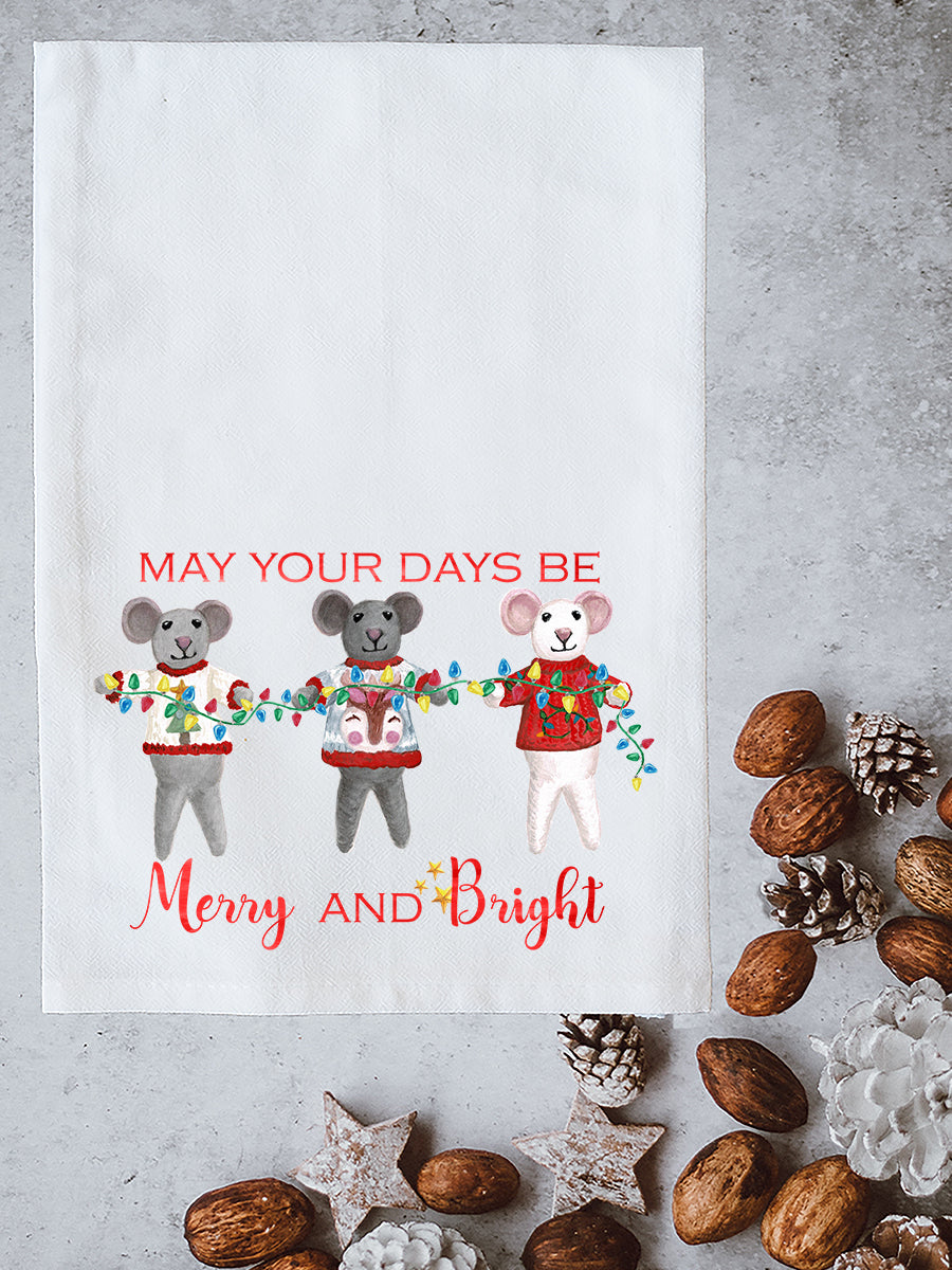Mouse Merry and Bright  Kitchen Towel