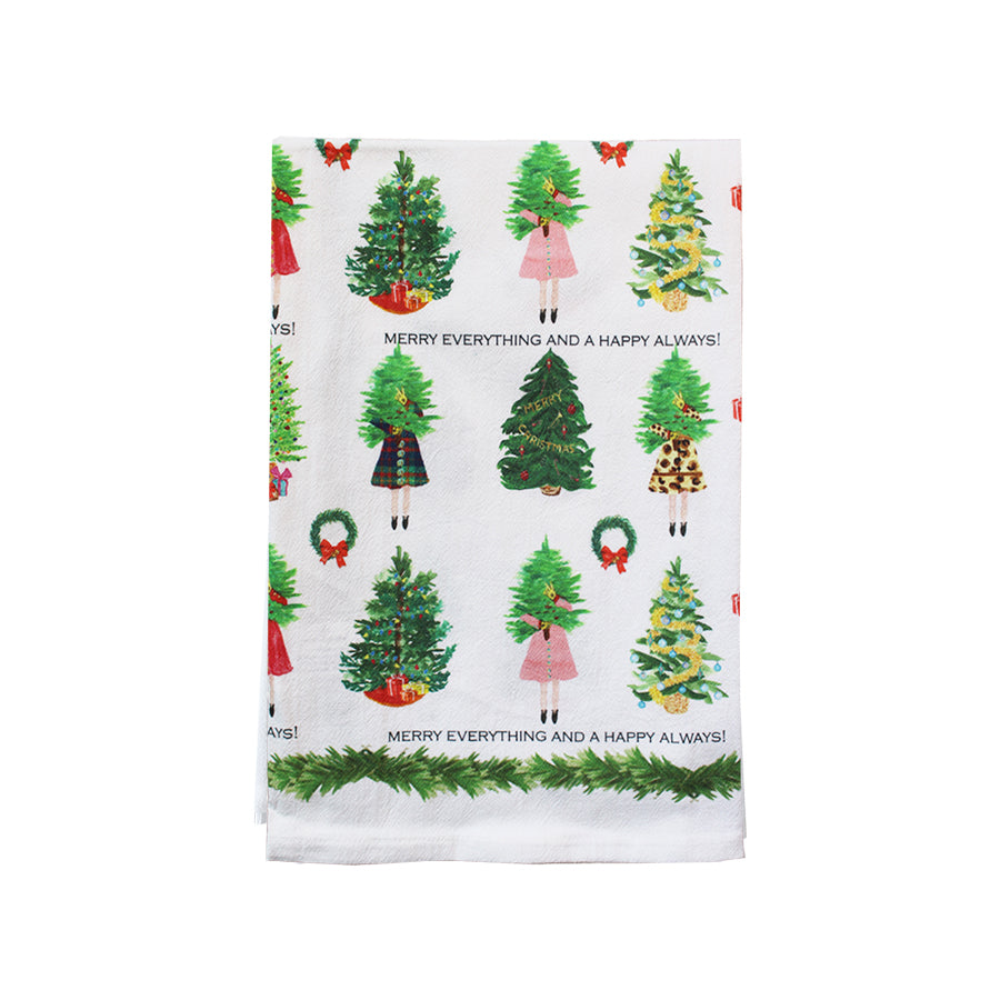 Merry Everything Happy Always Kitchen Towel