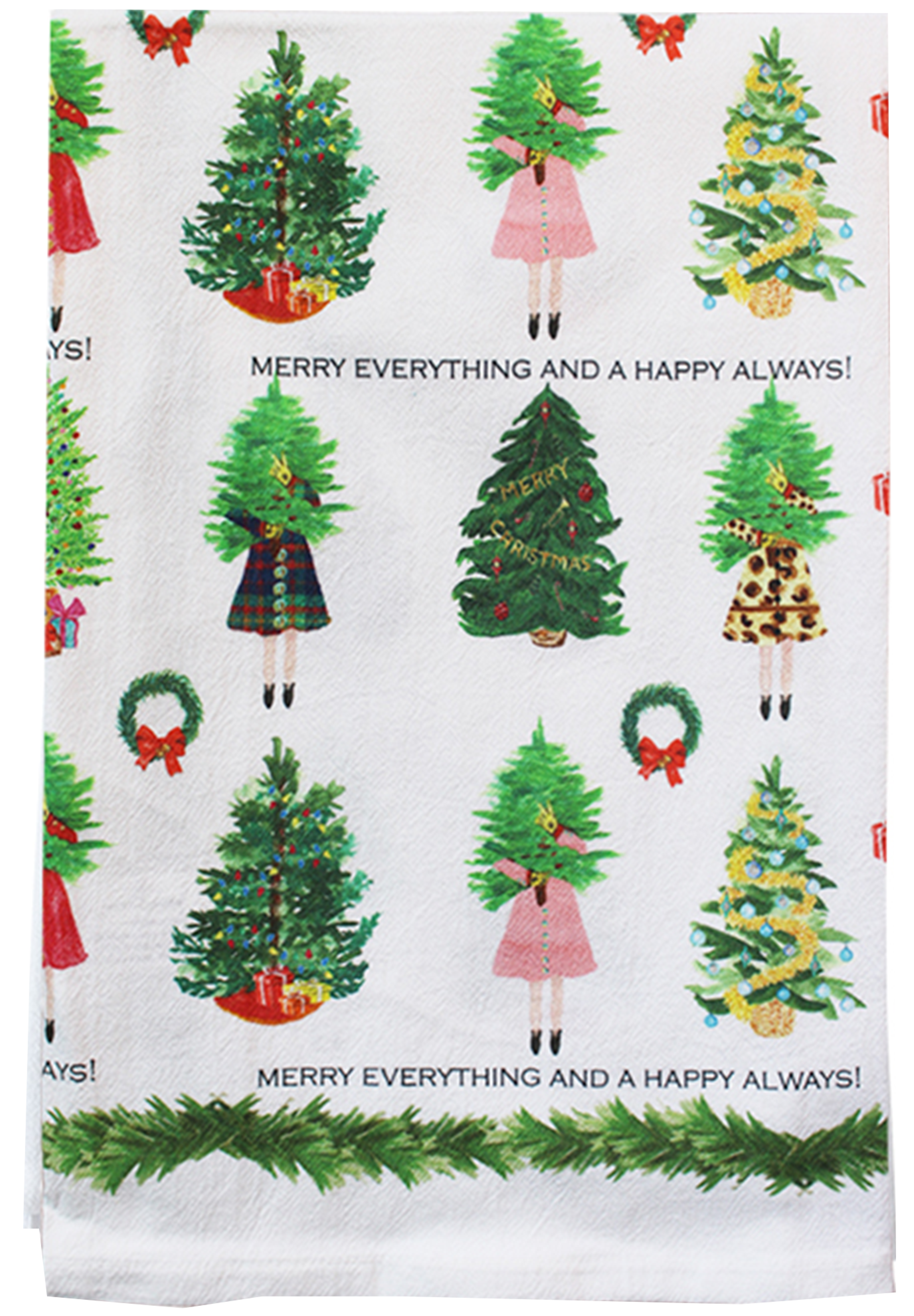 Merry Everything Happy Always Kitchen Towel