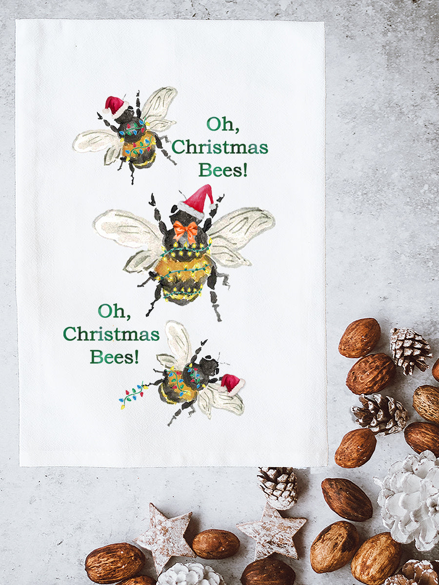 Oh Christmas Bee Kitchen Towel