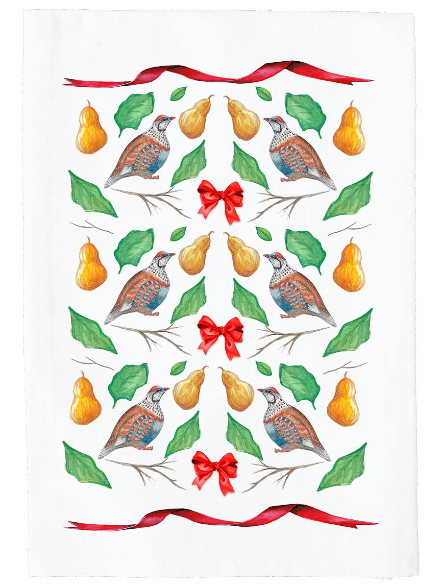Partridge In A Pear Tree Kitchen Towel