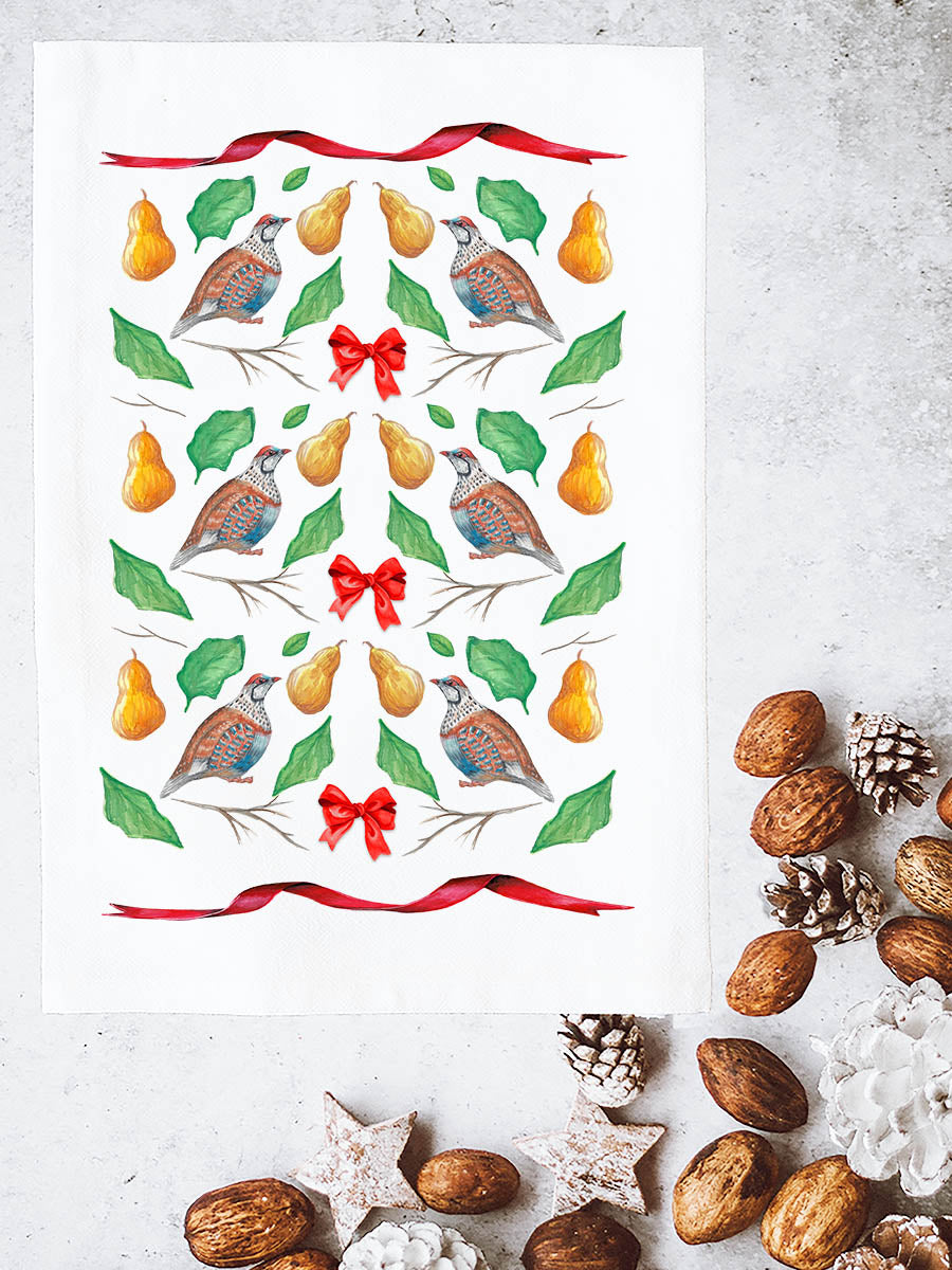 Partridge In A Pear Tree Kitchen Towel