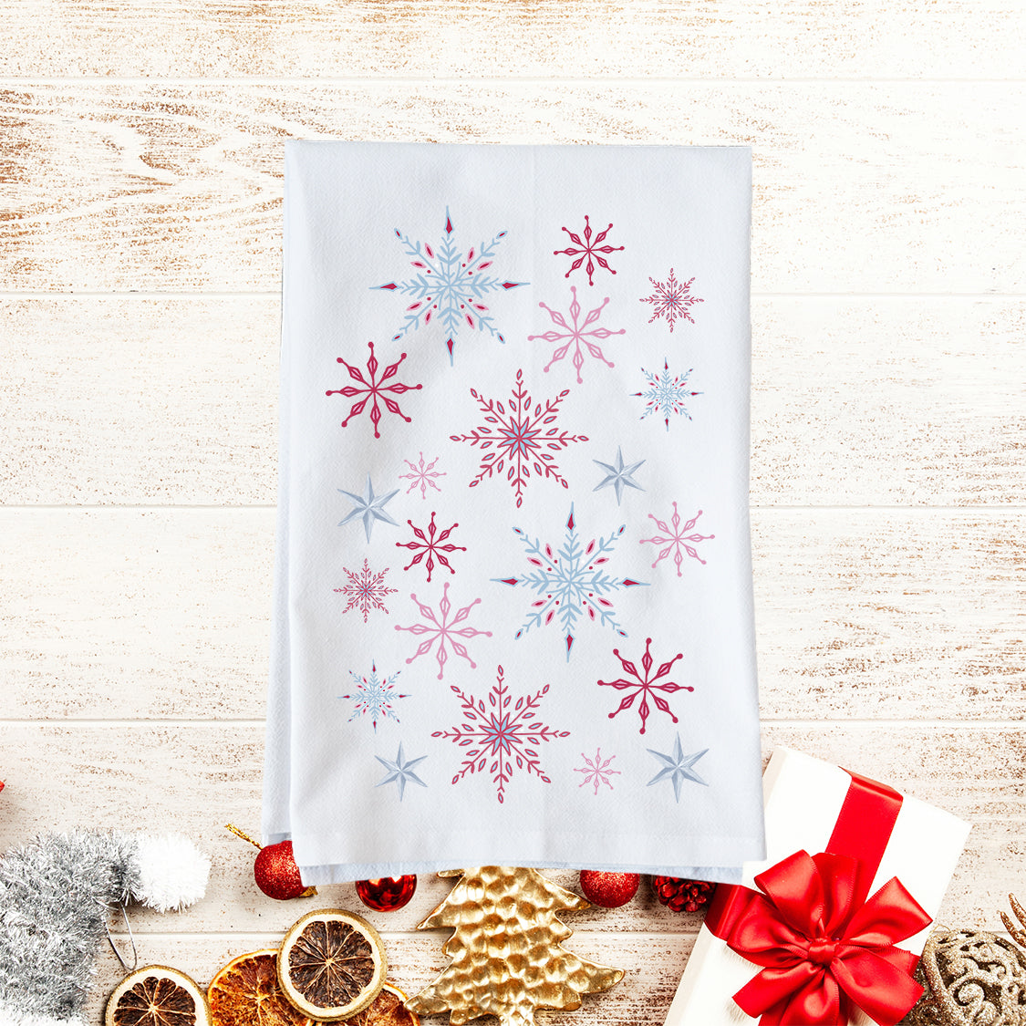 Snowflake Collage Kitchen Towel