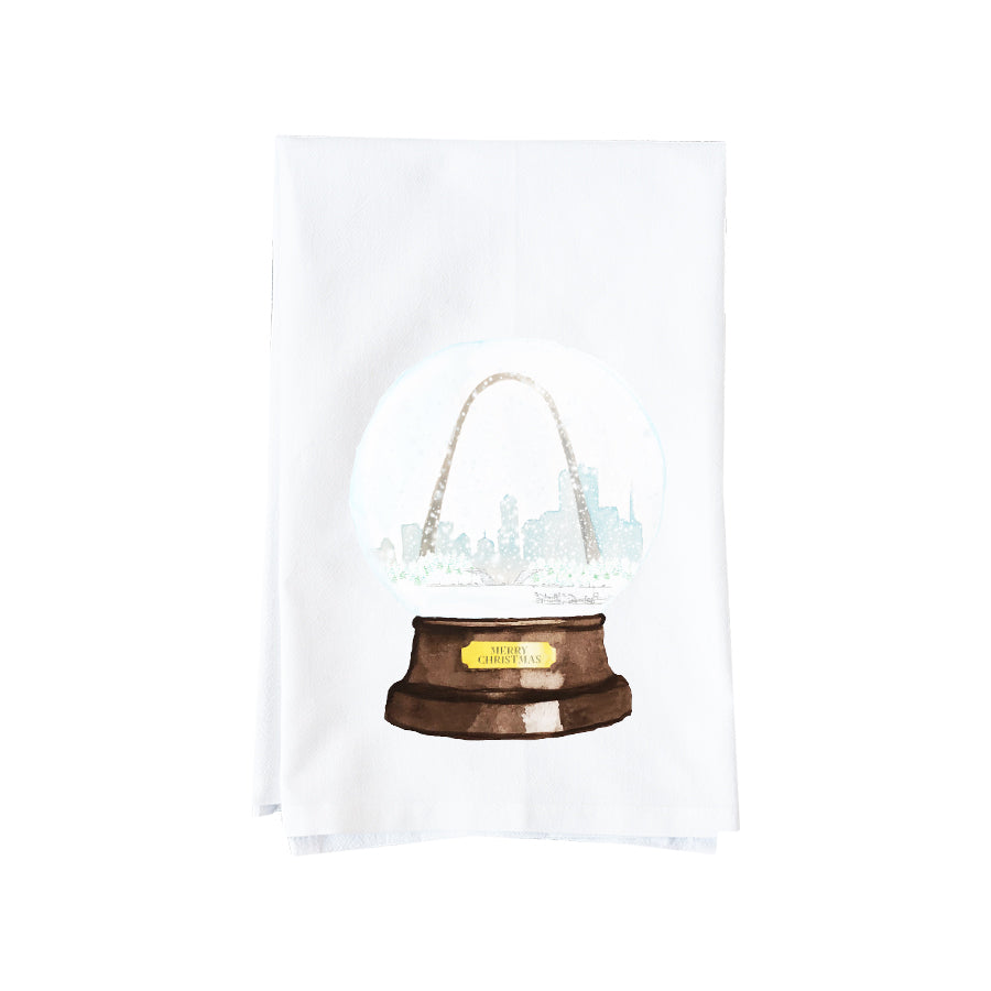 Snow Globe St. Louis Arch Kitchen Towel
