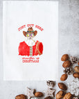 Wranglin Up Christmas Kitchen Towel