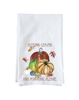 Autumn Leaves Pumpkins Please Kitchen Towel