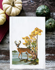 Paint By Number Buck and Birches Kitchen Towel