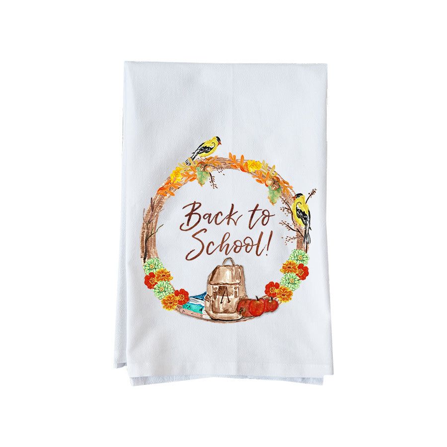 September Wreath with Options Kitchen Towel