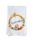 September Wreath with Options Kitchen Towel