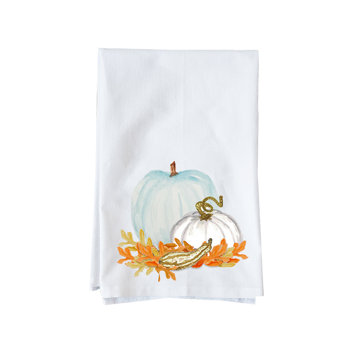 Blue and White Pumpkins Kitchen Towel