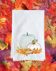 Blue and White Pumpkins Kitchen Towel